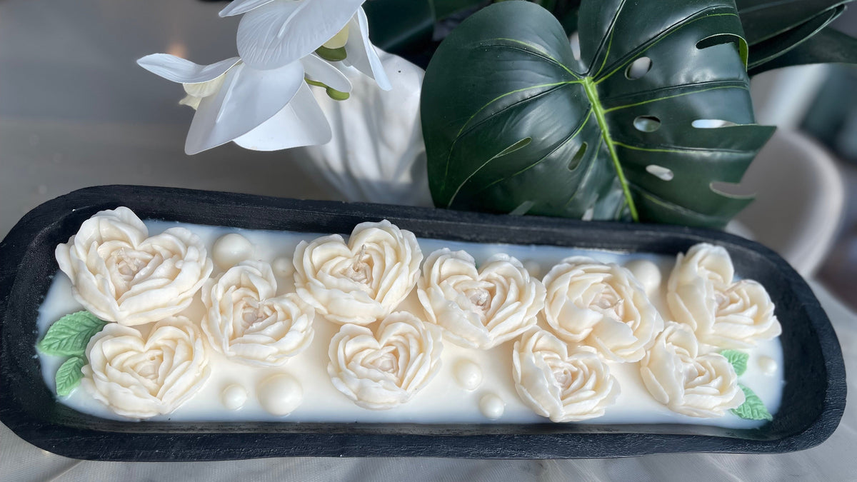 20” Multi-Wick Candle-Pearls & Roses