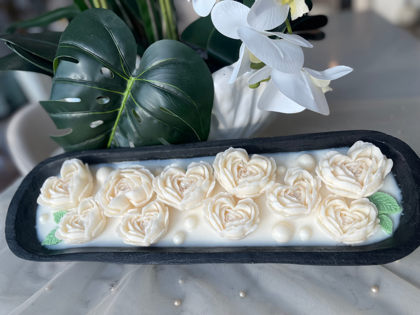 20” Multi-Wick Candle-Pearls & Roses