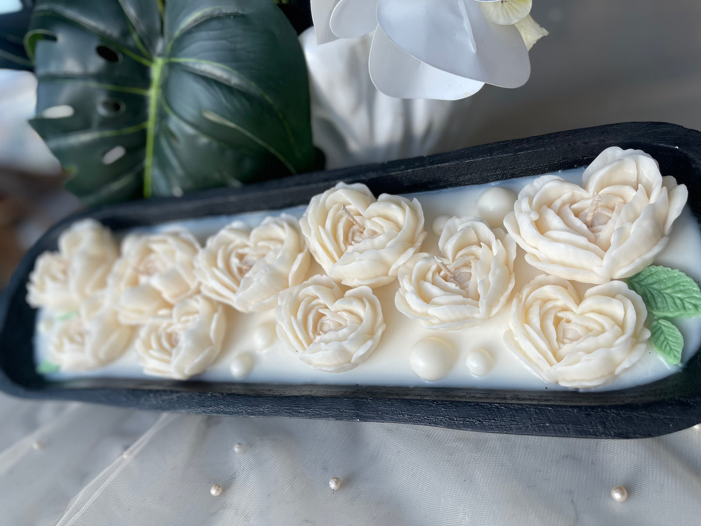 20” Multi-Wick Candle-Pearls & Roses