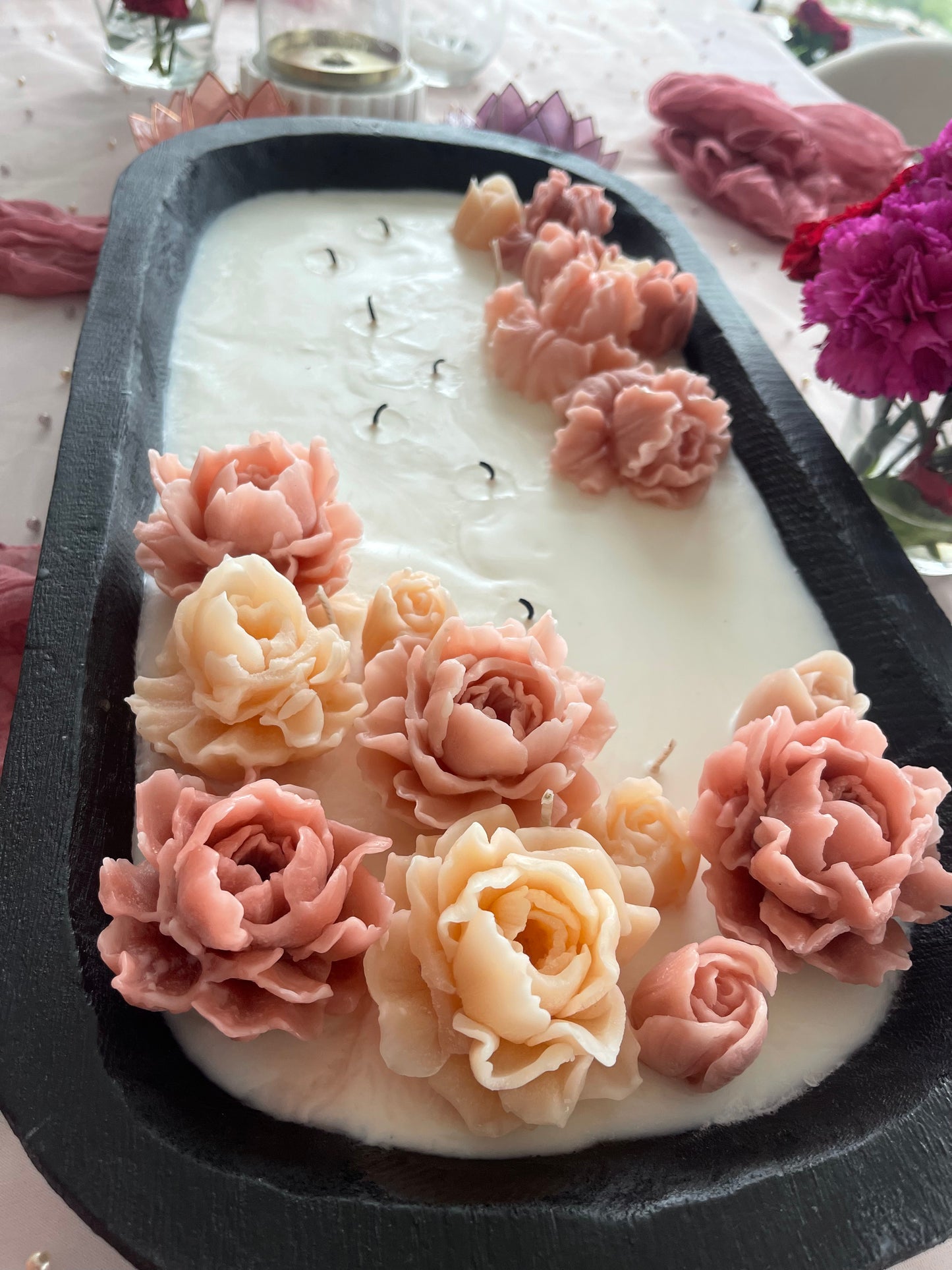 The Heirloom Centerpiece | 23 1/2”Oversized Multi-Wick Centerpiece | Luxury Candle Bowl