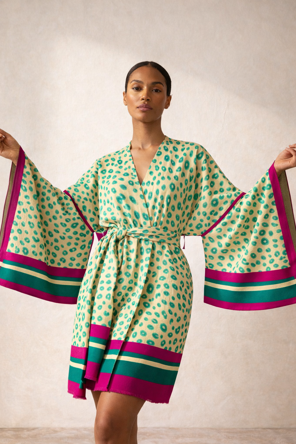 The Emerald Leopard Kimono