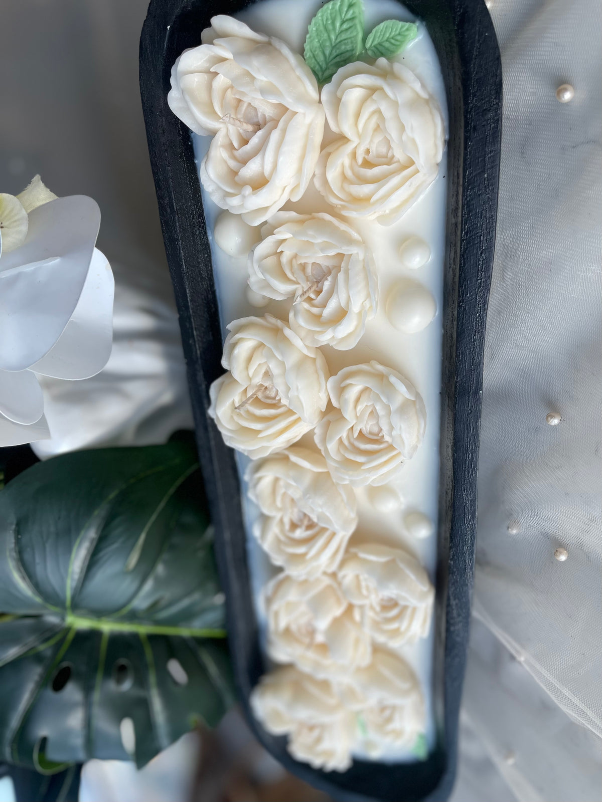 20” Multi-Wick Candle-Pearls & Roses